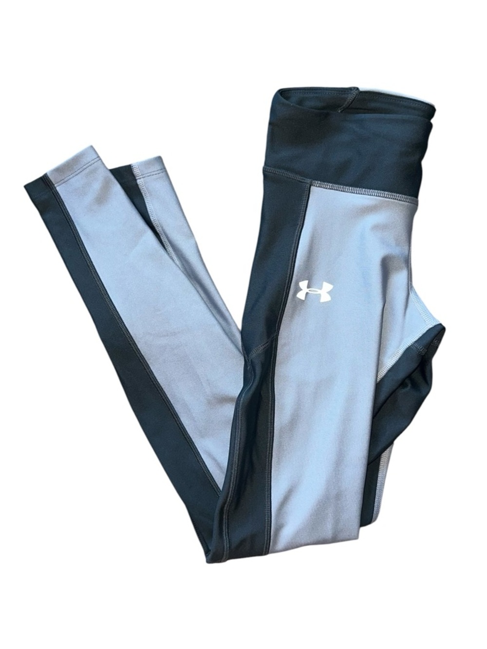 Under Armour Compression Heat Wear Black & Gray Panel Performance Leggings